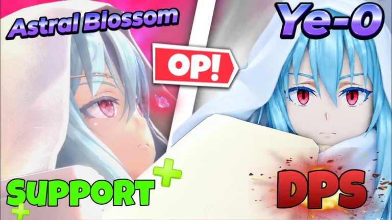 Anime Zero support-pair recording cover showing Astral Blossom beside Ye-0 with Support and DPS labels.